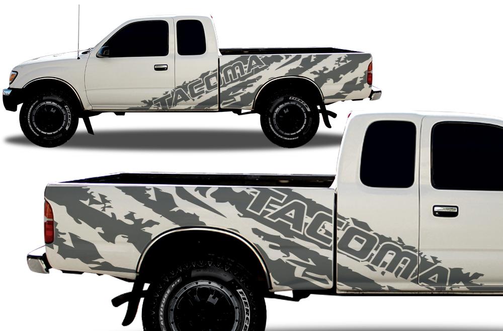 Toyota Tacoma Ex-Cab Wrap Kit - Viny (1995-2004) TACOMA-Shred - RacerX Customs