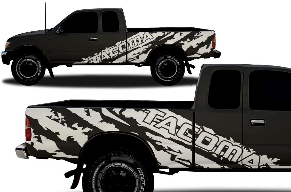 Toyota Tacoma Ex-Cab Wrap Kit - Viny (1995-2004) TACOMA-Shred - RacerX Customs