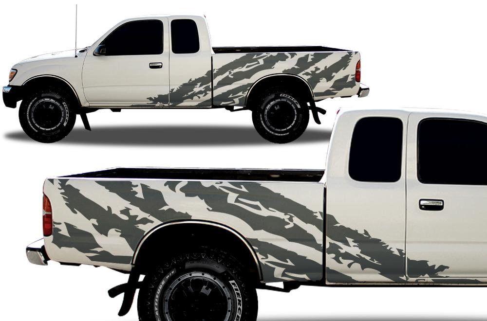 Toyota Tacoma Ex-Cab Wrap Kit - Vinyl (1995-2004) Shred - RacerX Customs