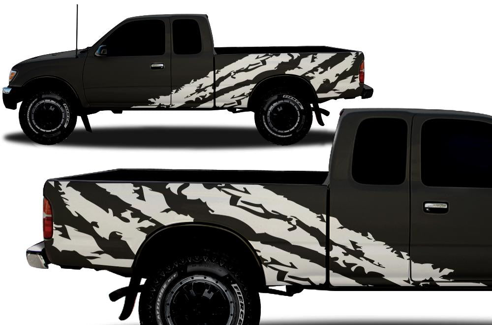 Toyota Tacoma Ex-Cab Wrap Kit - Vinyl (1995-2004) Shred - RacerX Customs