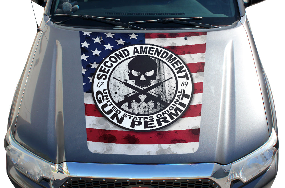 Toyota Tacoma Hood Graphics (2005-2015) 2ND AMENDMENT - RacerX Customs
