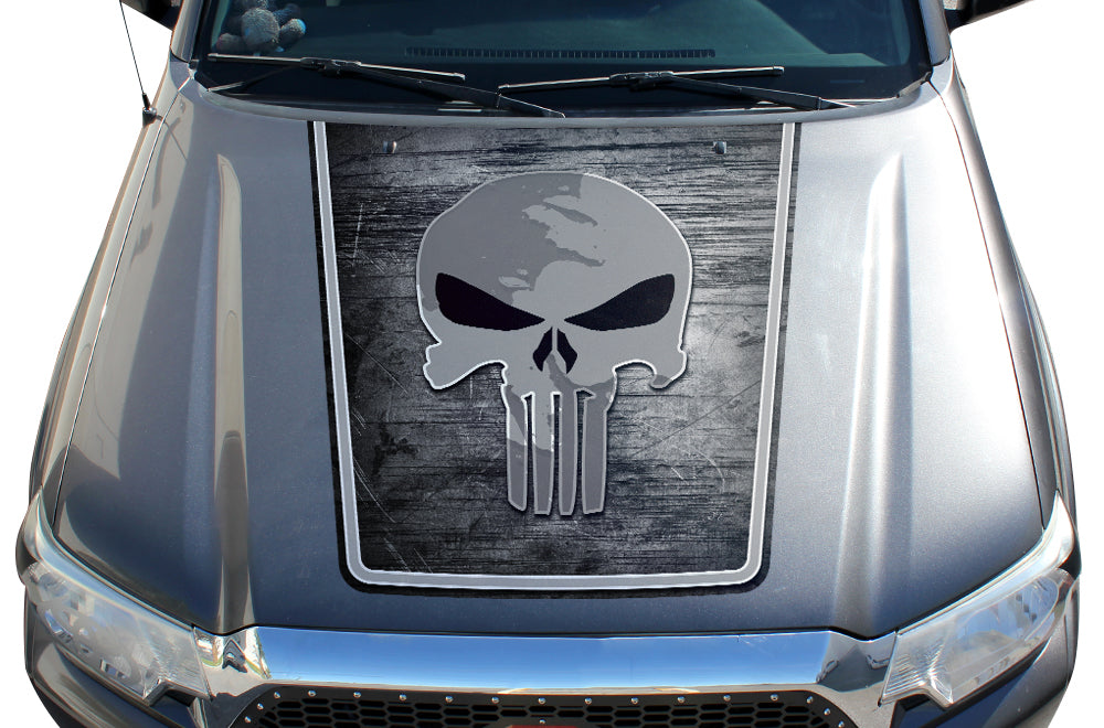 Toyota Tacoma Hood Graphics (2005-2015) GREY PUNISHER - RacerX Customs