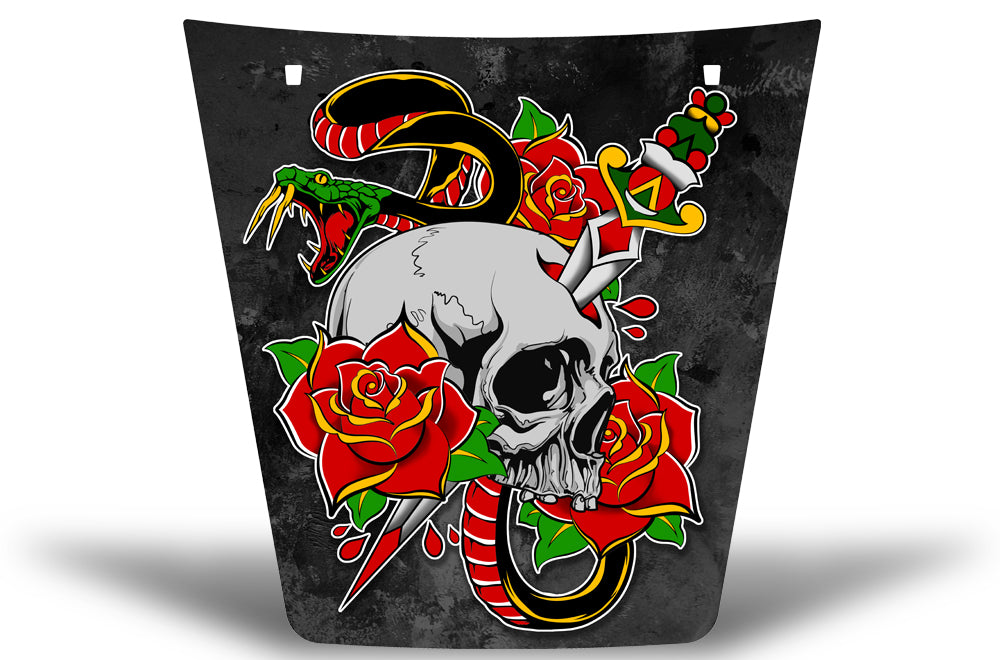 Toyota Tacoma Hood Graphics (2005-2015) SKULL & DAGGER - RacerX Customs