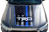 Toyota Tacoma Hood Graphics (2005-2015) THIN BLUE LINE w/ TRD - RacerX Customs