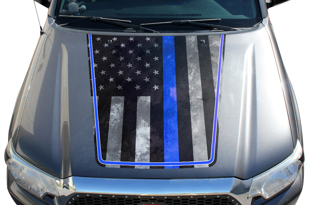 Toyota Tacoma Hood Graphics (2005-2015) THIN BLUE LINE - RacerX Customs