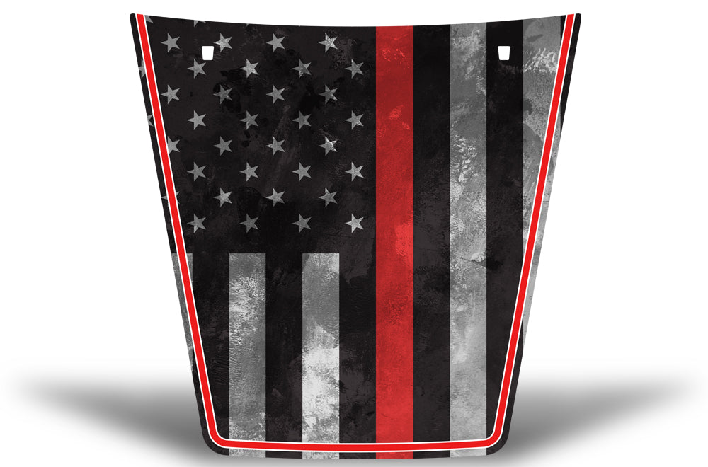 Toyota Tacoma Hood Graphics (2005-2015) THIN RED LINE - RacerX Customs