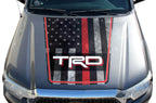 Toyota Tacoma Hood Graphics (2005-2015) THIN RED LINE w/ TRD - RacerX Customs