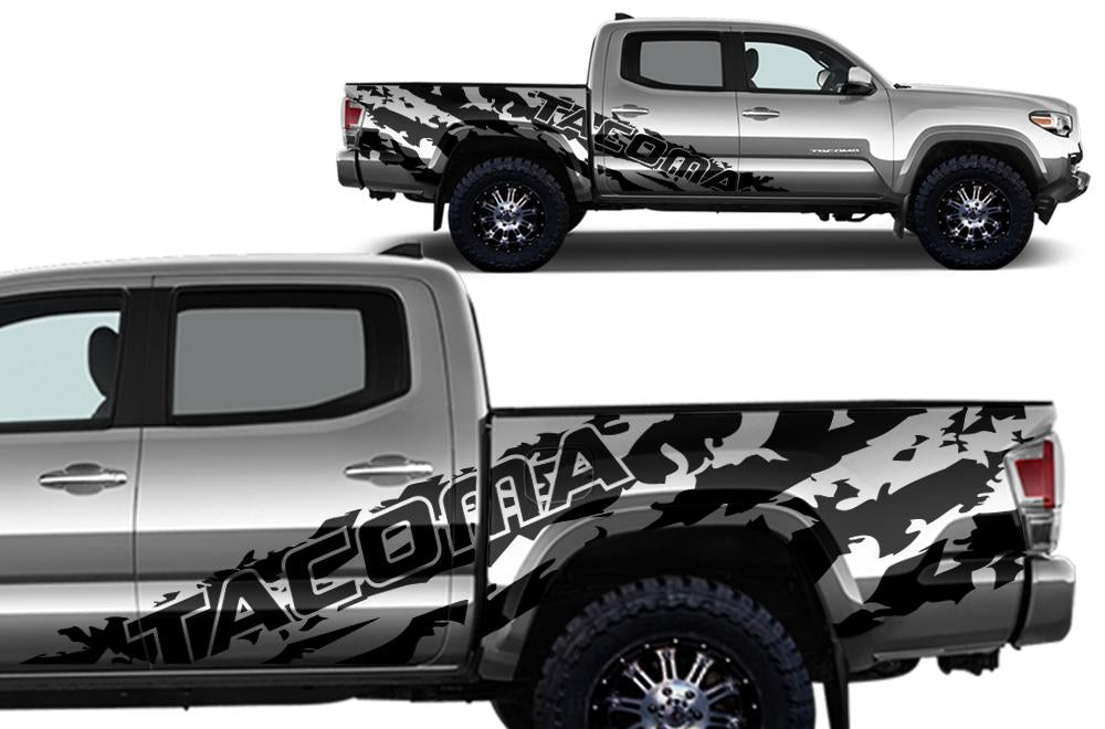 Toyota Tacoma 4-Door Wrap Kit - Vinyl - TACOMA-Shred (2016-2017) - RacerX Customs