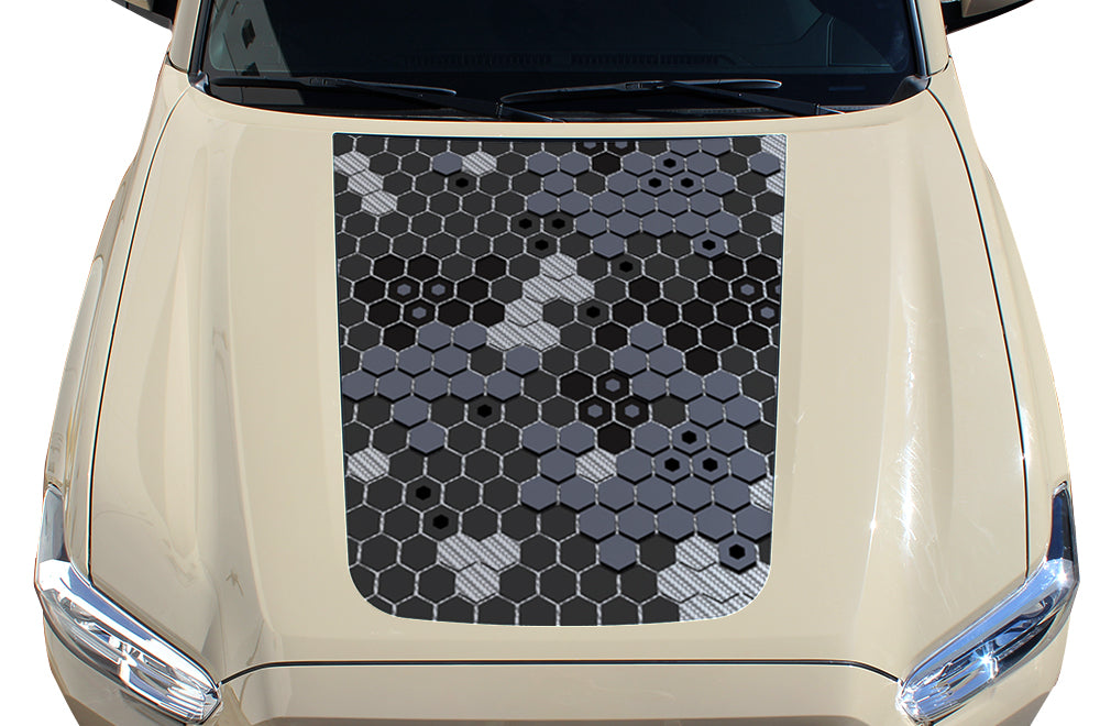 Toyota Tacoma Hood Graphics (2016-2018) CARBON HEX - RacerX Customs