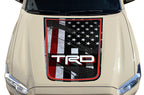 Toyota Tacoma Hood Graphics (2016-2018) THIN RED LINE w/ TRD - RacerX Customs