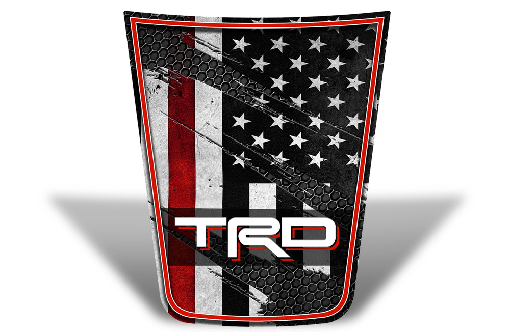 Toyota Tacoma Hood Graphics (2016-2018) THIN RED LINE w/ TRD - RacerX Customs