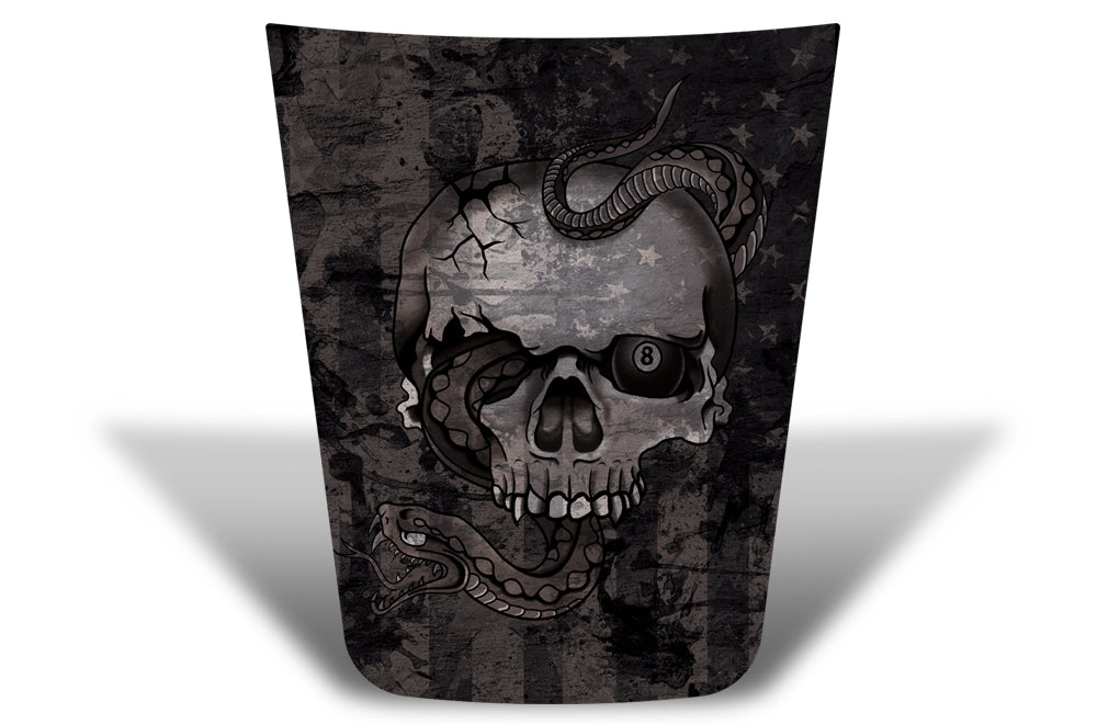 Toyota Tacoma Hood Graphics (2016-2018) AMERICAN SKULL - RacerX Customs