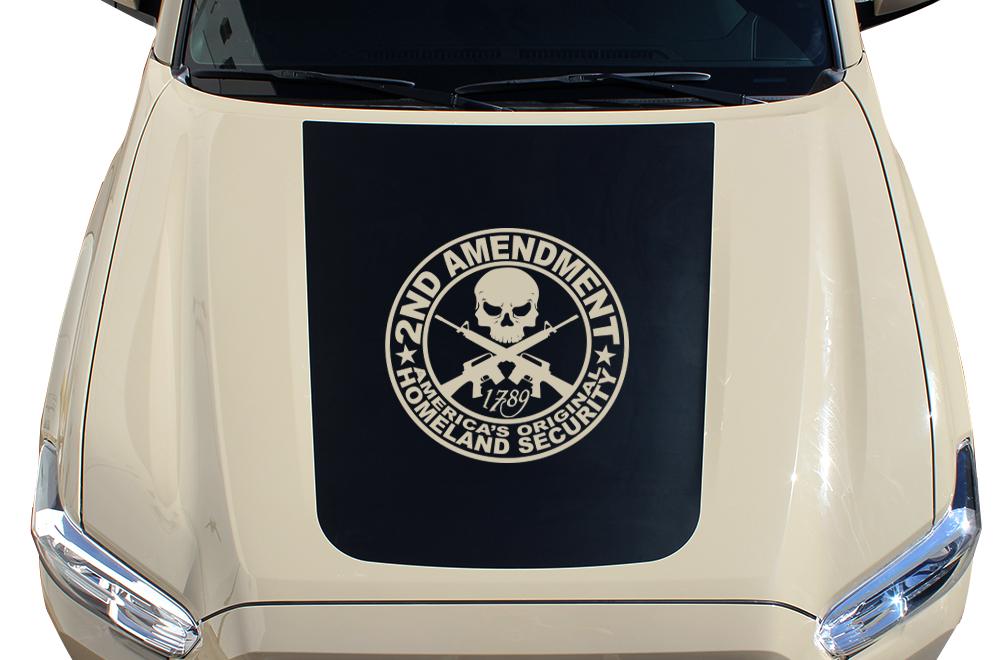 Toyota Tacoma Hood Wrap (2016-2017) Vinyl - 2nd Amendment - RacerX Customs
