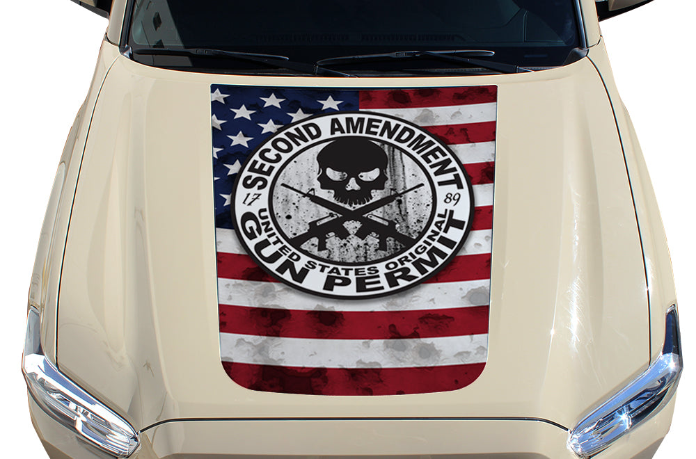 Toyota Tacoma Hood Graphics (2016-2018) 2ND AMENDMENT - RacerX Customs