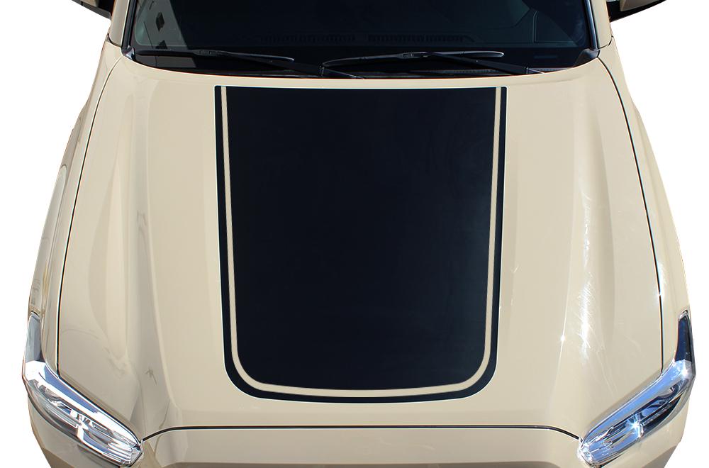 Toyota Tacoma Hood Wrap (2016-2017) Vinyl - Blackout Pin-Stripe - RacerX Customs