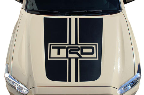Toyota Tacoma Hood Wrap (2016-2017) Vinyl - TRD-Stripe - RacerX Customs