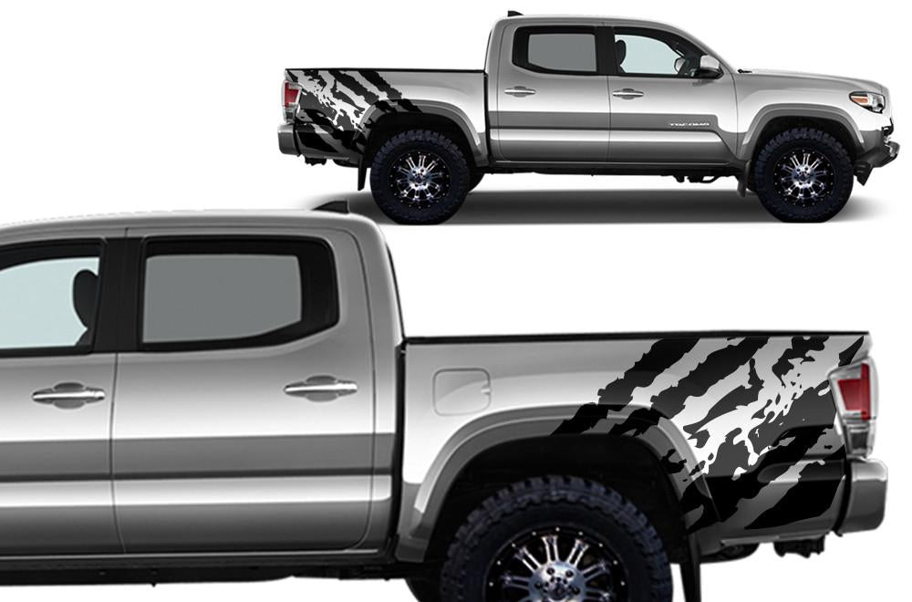 Toyota Tacoma Quarter Panel Vinyl Wrap Kit (2016-2017) Ripped - RacerX Customs
