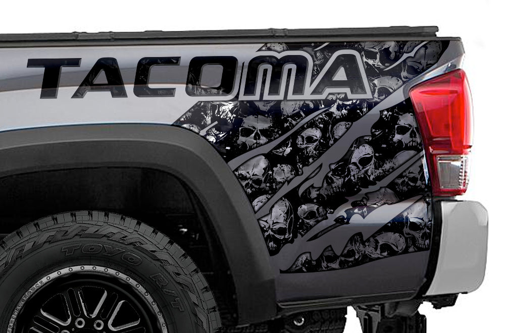 Toyota Tacoma Quarter Panel Graphics (2016-2018) SKULLS - RacerX Customs