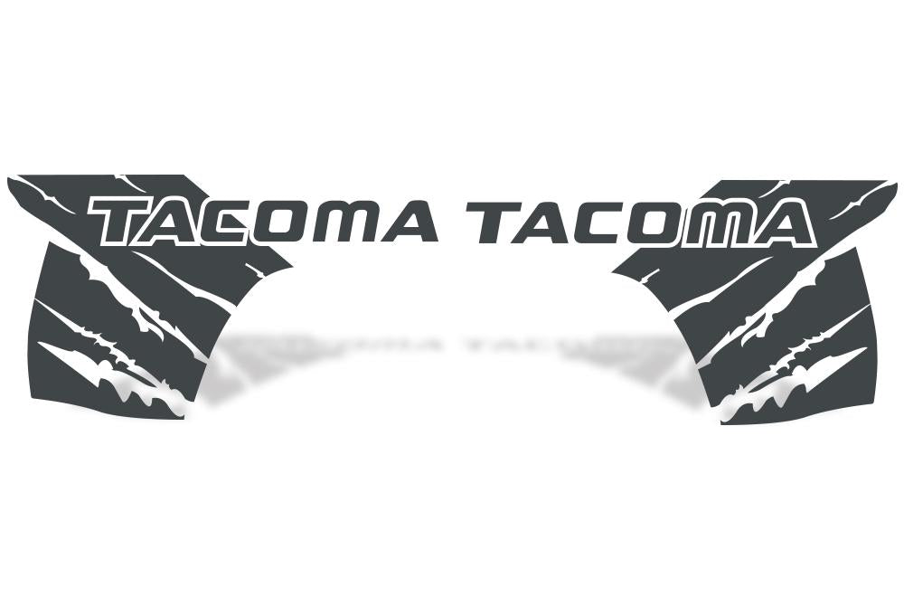 Toyota Tacoma Quarter Panel Vinyl Wrap Kit (2016-2017) TACOMA Logo - RacerX Customs