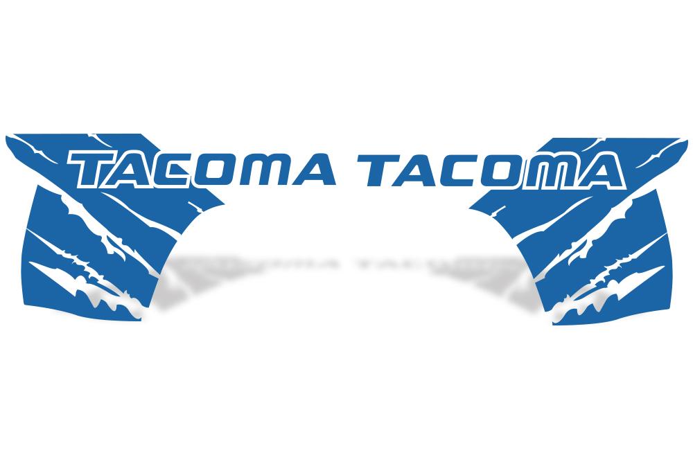 Toyota Tacoma Quarter Panel Vinyl Wrap Kit (2016-2017) TACOMA Logo - RacerX Customs