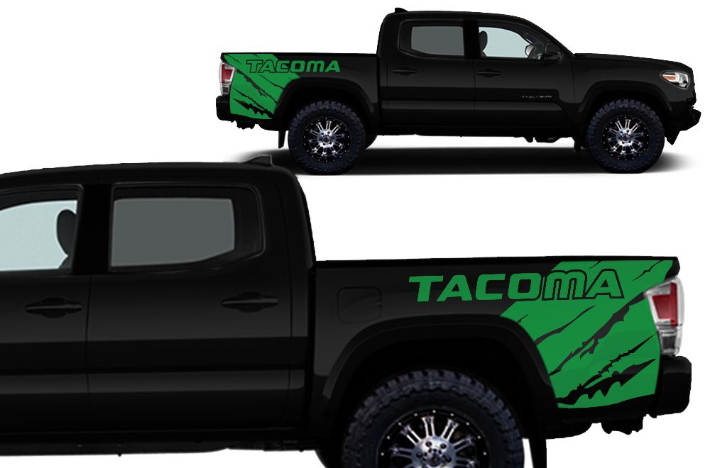 Toyota Tacoma Quarter Panel Vinyl Wrap Kit (2016-2017) TACOMA Logo - RacerX Customs