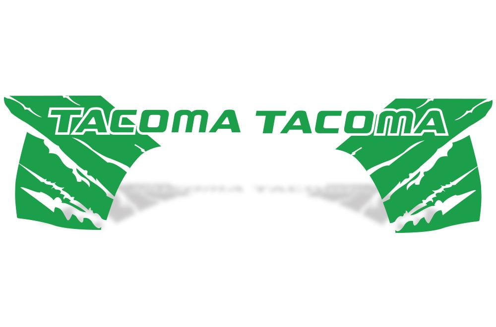 Toyota Tacoma Quarter Panel Vinyl Wrap Kit (2016-2017) TACOMA Logo - RacerX Customs