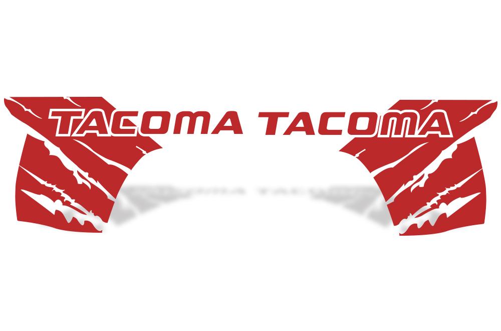 Toyota Tacoma Quarter Panel Vinyl Wrap Kit (2016-2017) TACOMA Logo - RacerX Customs