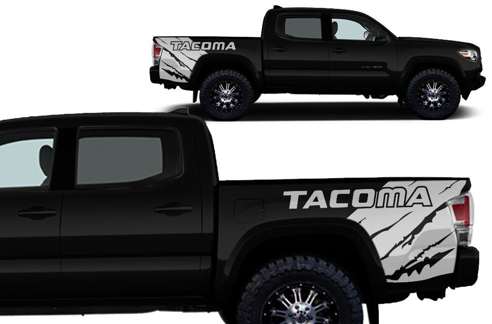 Toyota Tacoma Quarter Panel Vinyl Wrap Kit (2016-2017) TACOMA Logo - RacerX Customs