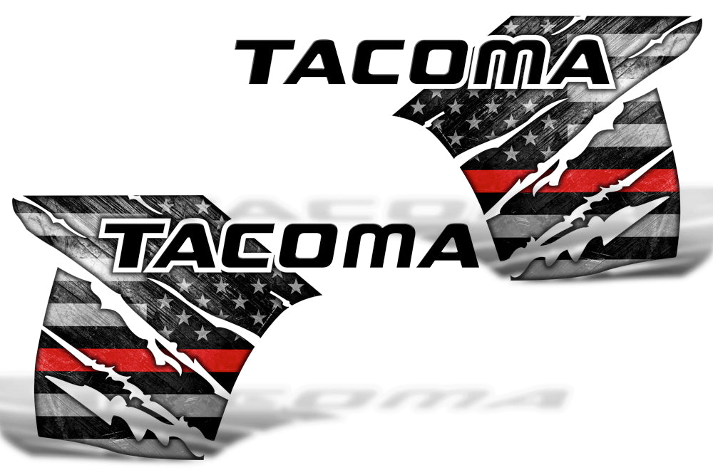 Toyota Tacoma Quarter Panel Graphics (2016-2018) THIN RED LINE - RacerX Customs