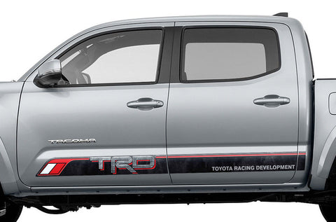Toyota Tacoma Rocker Panel Graphics (2016-2018) TRD RED - RacerX Customs
