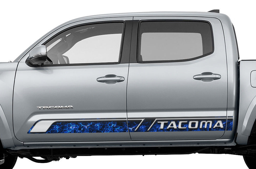 Toyota Tacoma Rocker Panel Graphics (2016-2018) TACOMA BLUE - RacerX Customs