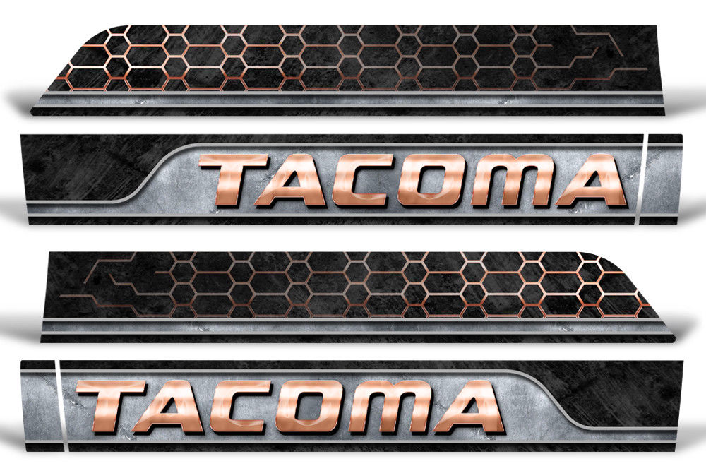 Toyota Tacoma Rocker Panel Graphics (2016-2018) TACOMA HEX - RacerX Customs