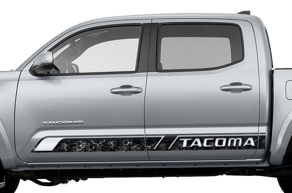 Toyota Tacoma Rocker Panel Graphics (2016-2018) TACOMA HEX - RacerX Customs