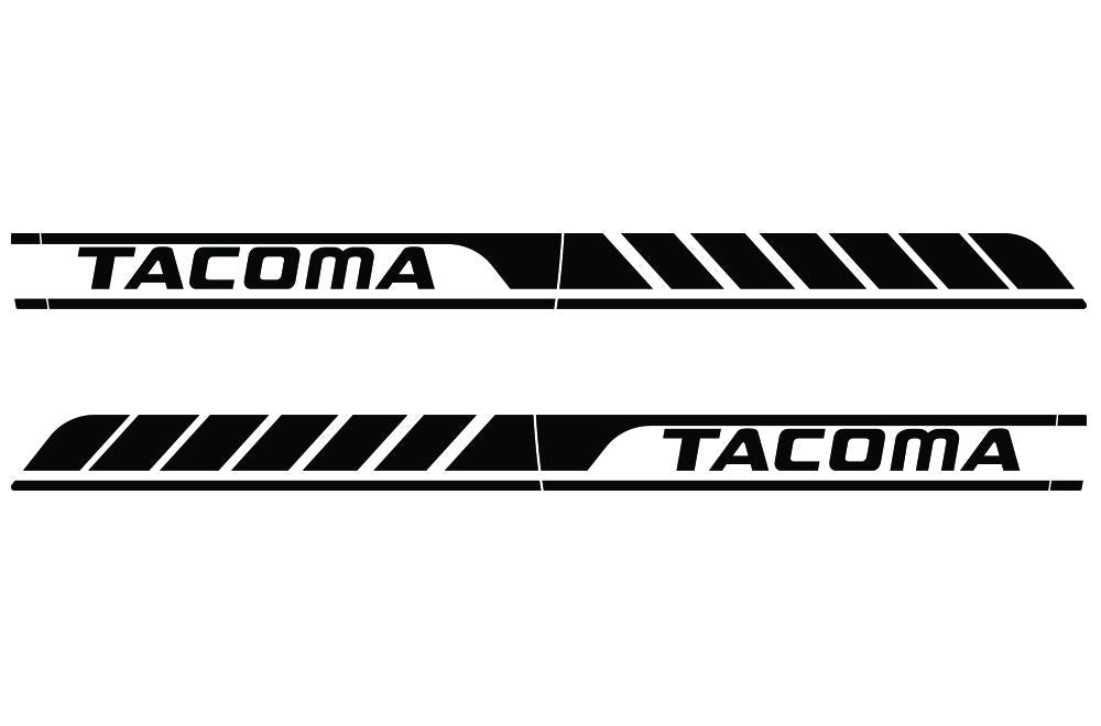 Toyota Tacoma Rocker Panel Vinyl Wrap (2016-2017) TACOMA Stripe - RacerX Customs
