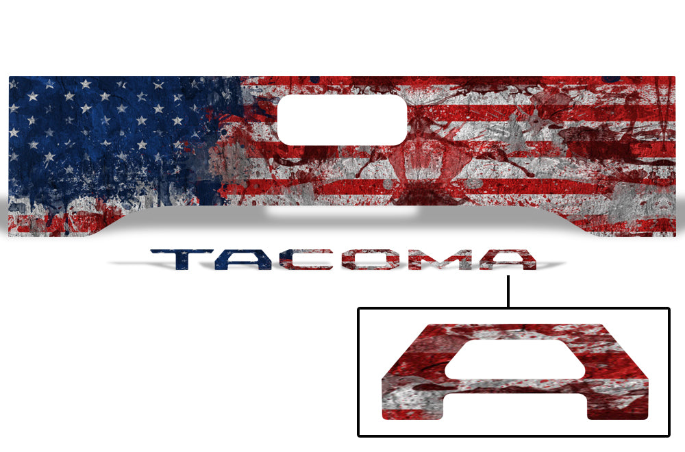 Toyota Tacoma Tailgate Graphics (2016-2018) AMERICAN FLAG - RacerX Customs