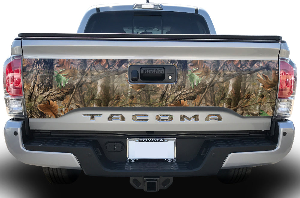 Toyota Tacoma Tailgate Graphics (2016-2018) WOODLAND CAMO - RacerX Customs