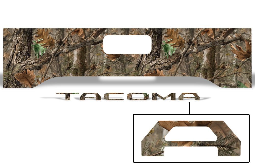 Toyota Tacoma Tailgate Graphics (2016-2018) WOODLAND CAMO - RacerX Customs
