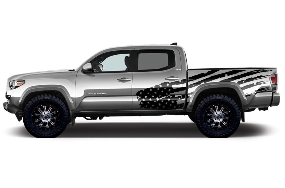 Toyota Tacoma Wrap Kit - Vinyl - American Flag (2016-2017) - RacerX Customs