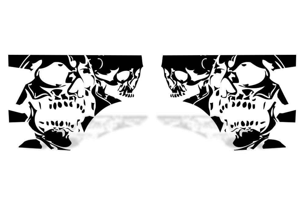 Nissan Titan Quarter Panel Vinyl Wrap (2004-2013) DoubleSkull - RacerX Customs