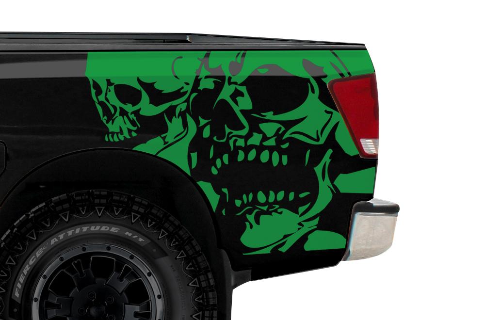 Nissan Titan Quarter Panel Vinyl Wrap (2004-2013) DoubleSkull - RacerX Customs