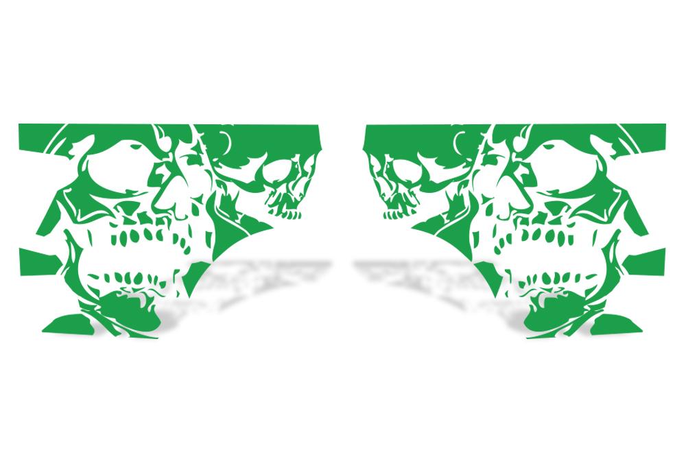 Nissan Titan Quarter Panel Vinyl Wrap (2004-2013) DoubleSkull - RacerX Customs