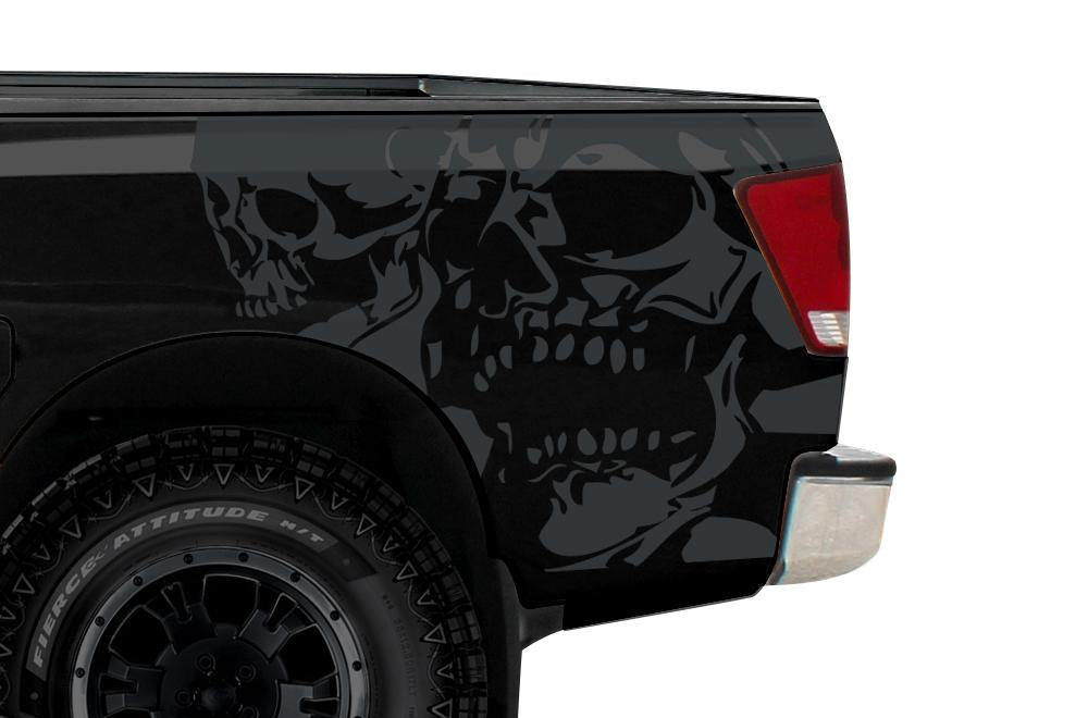 Nissan Titan Quarter Panel Vinyl Wrap (2004-2013) DoubleSkull - RacerX Customs