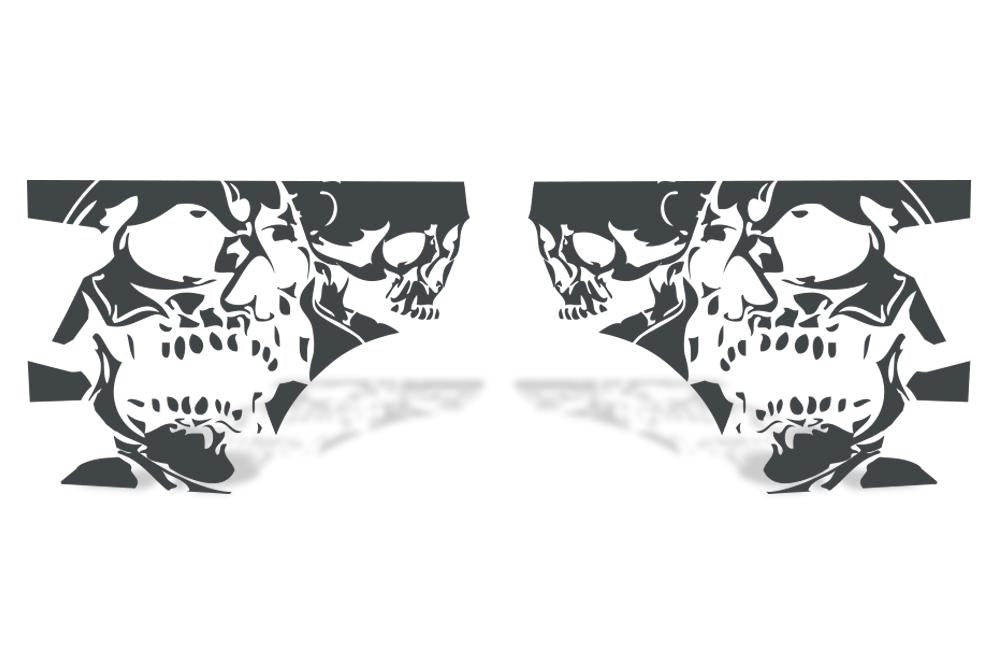Nissan Titan Quarter Panel Vinyl Wrap (2004-2013) DoubleSkull - RacerX Customs
