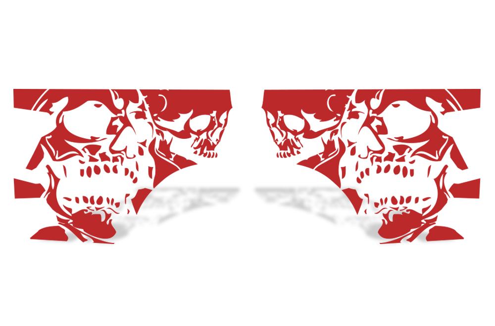 Nissan Titan Quarter Panel Vinyl Wrap (2004-2013) DoubleSkull - RacerX Customs