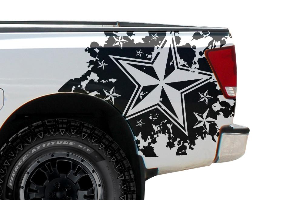 Nissan Titan Quarter Panel Vinyl Wrap (2004-2013) Nautical Star - RacerX Customs