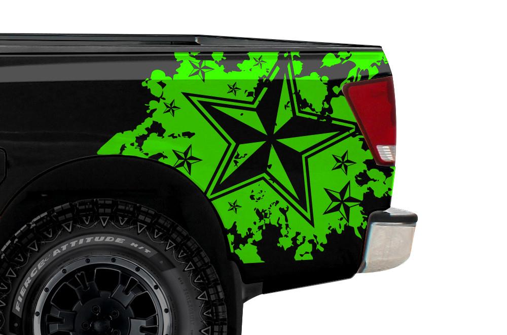 Nissan Titan Quarter Panel Vinyl Wrap (2004-2013) Nautical Star - RacerX Customs