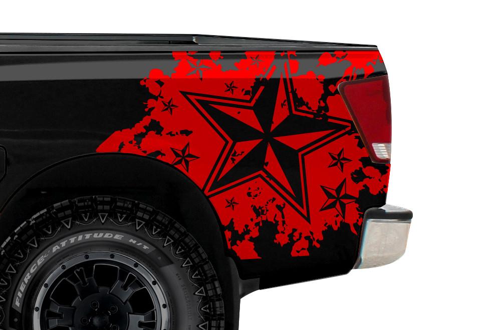 Nissan Titan Quarter Panel Vinyl Wrap (2004-2013) Nautical Star - RacerX Customs