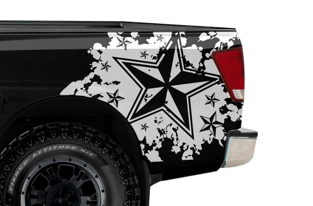 Nissan Titan Quarter Panel Vinyl Wrap (2004-2013) Nautical Star - RacerX Customs