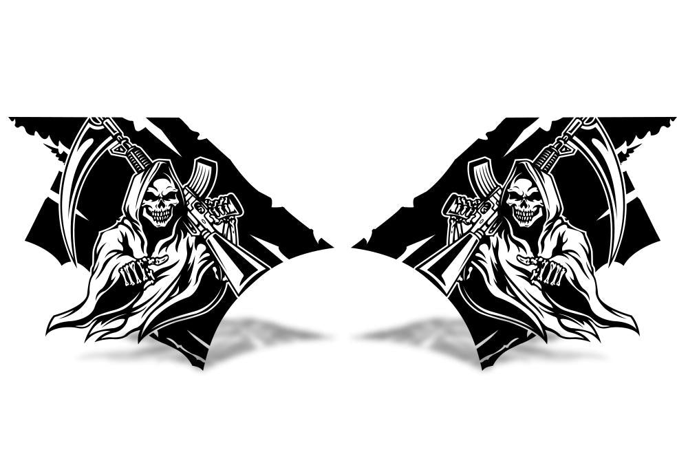 Nissan Titan Quarter Panel Vinyl Wrap (2004-2013) Grim Reaper - RacerX Customs