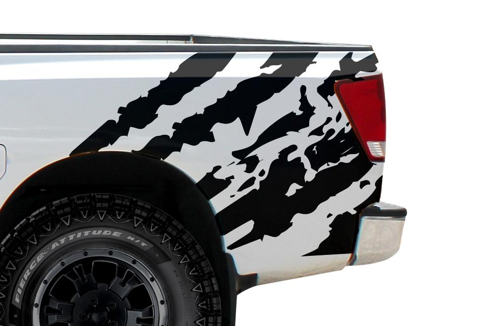 Nissan Titan Quarter Panel Vinyl Wrap (2004-2013) Ripped - RacerX Customs
